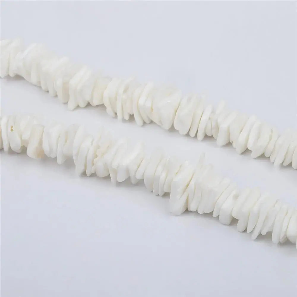 Bohemian Hawaii Puka White Clam Chips Shell Necklace - Blade & Thread