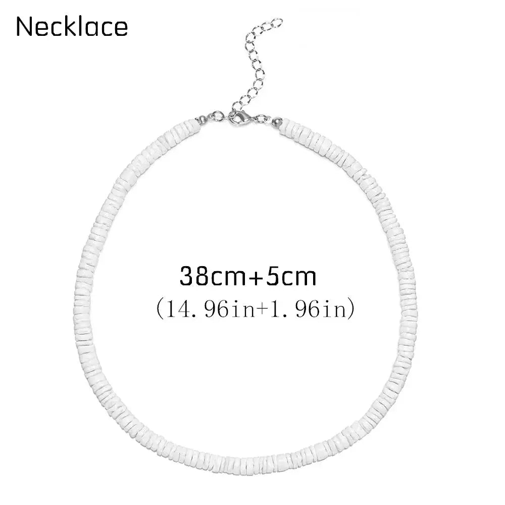 Bohemian Hawaii Puka White Clam Chips Shell Necklace - Blade & Thread