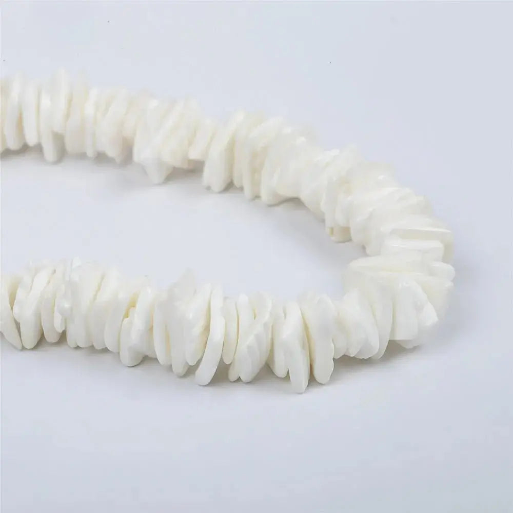 Bohemian Hawaii Puka White Clam Chips Shell Necklace - Blade & Thread