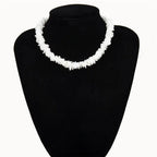 Bohemian Hawaii Puka White Clam Chips Shell Necklace nowadaysfashion
