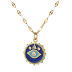 Boho Evil Bllue Eye Necklace for Women Men Snake All-seeing Eye Collar Necklace nowadaysfashion