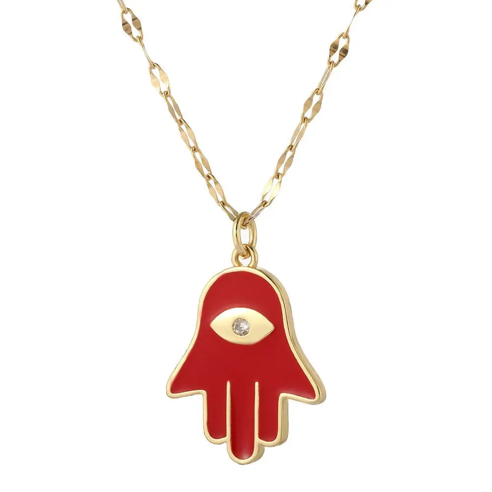 Boho Evil Bllue Eye Necklace for Women Men Snake All-seeing Eye Collar Necklace nowadaysfashion