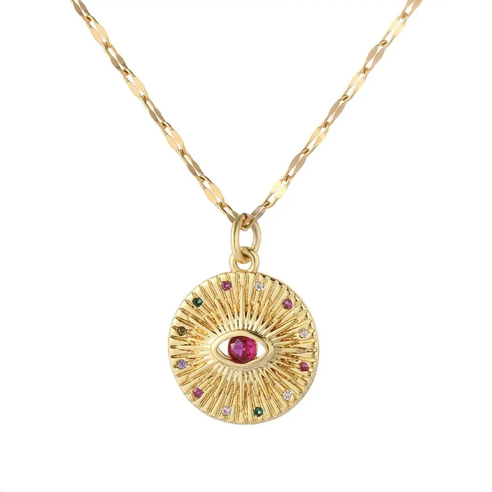 Boho Evil Bllue Eye Necklace for Women Men Snake All-seeing Eye Collar Necklace nowadaysfashion