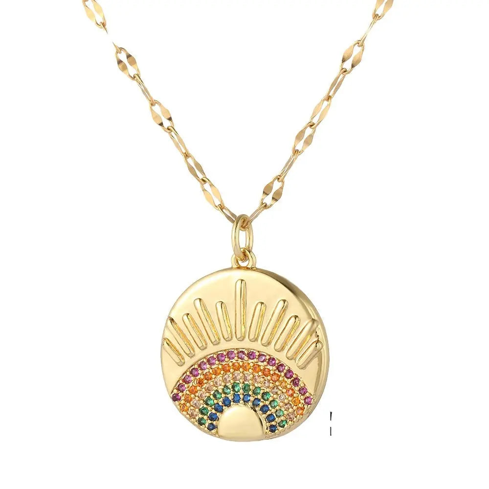 Boho Evil Bllue Eye Necklace for Women Men Snake All-seeing Eye Collar Necklace nowadaysfashion