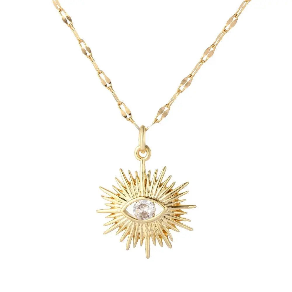 Boho Evil Bllue Eye Necklace for Women Men Snake All-seeing Eye Collar Necklace nowadaysfashion