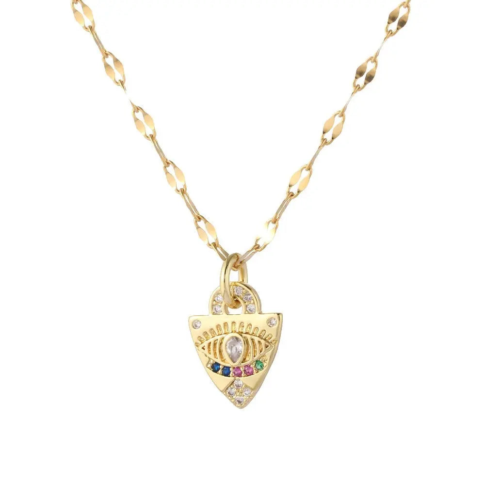 Boho Evil Bllue Eye Necklace for Women Men Snake All-seeing Eye Collar Necklace nowadaysfashion