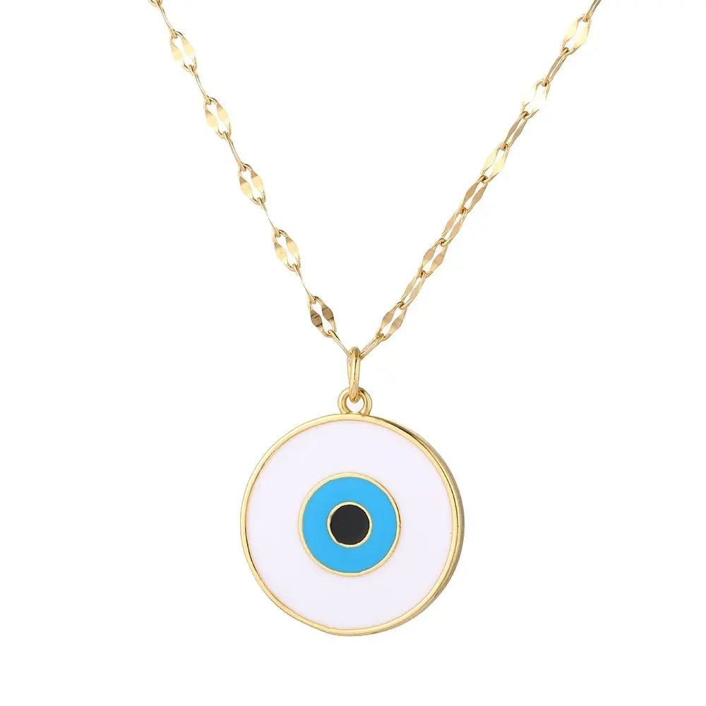Boho Evil Bllue Eye Necklace for Women Men Snake All-seeing Eye Collar Necklace nowadaysfashion