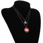 Boho Evil Bllue Eye Necklace for Women Men Snake All-seeing Eye Collar Necklace nowadaysfashion
