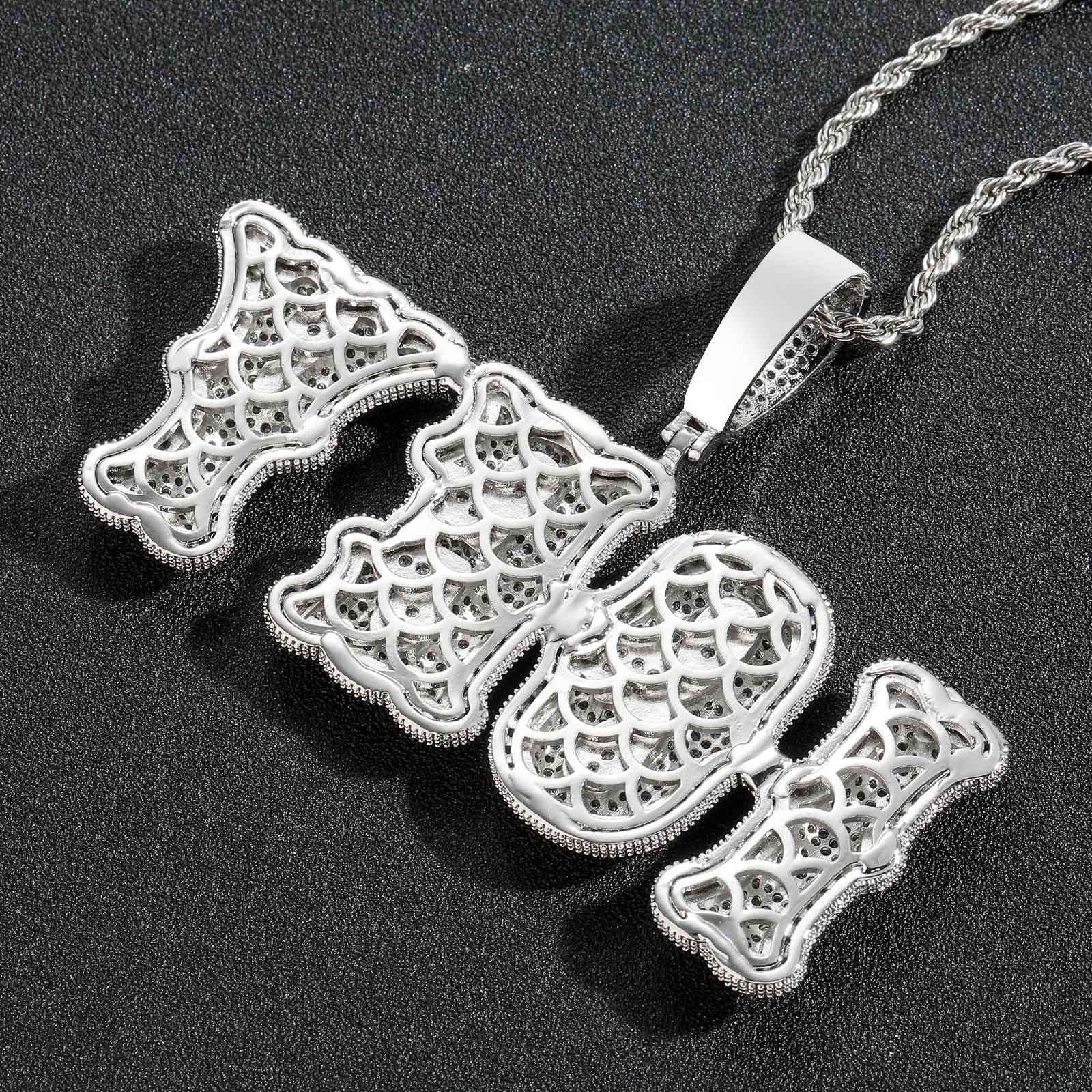 Bone joint name necklace private custom hip-hop pendant nowadaysfashion