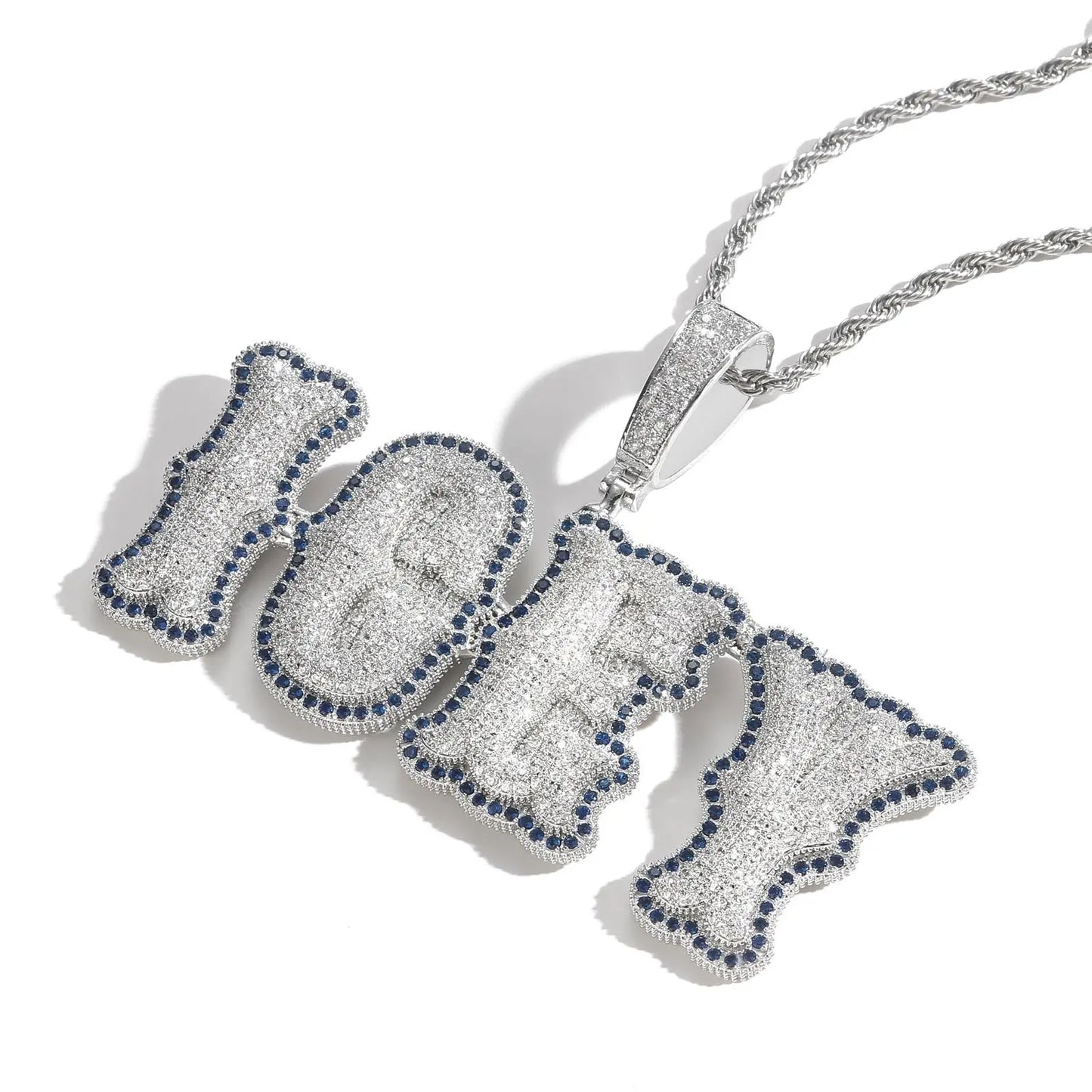 Bone joint name necklace private custom hip-hop pendant - Blade & Thread