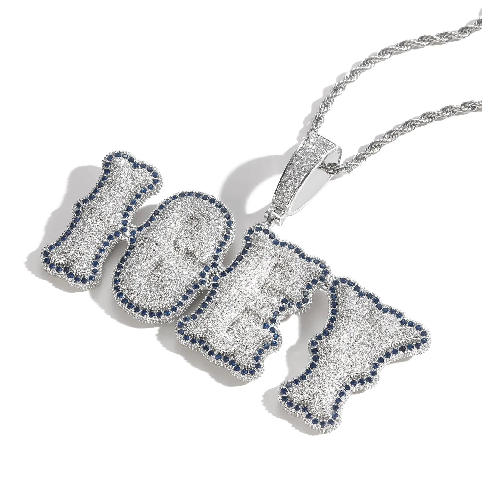 Bone joint name necklace private custom hip-hop pendant - Blade & Thread