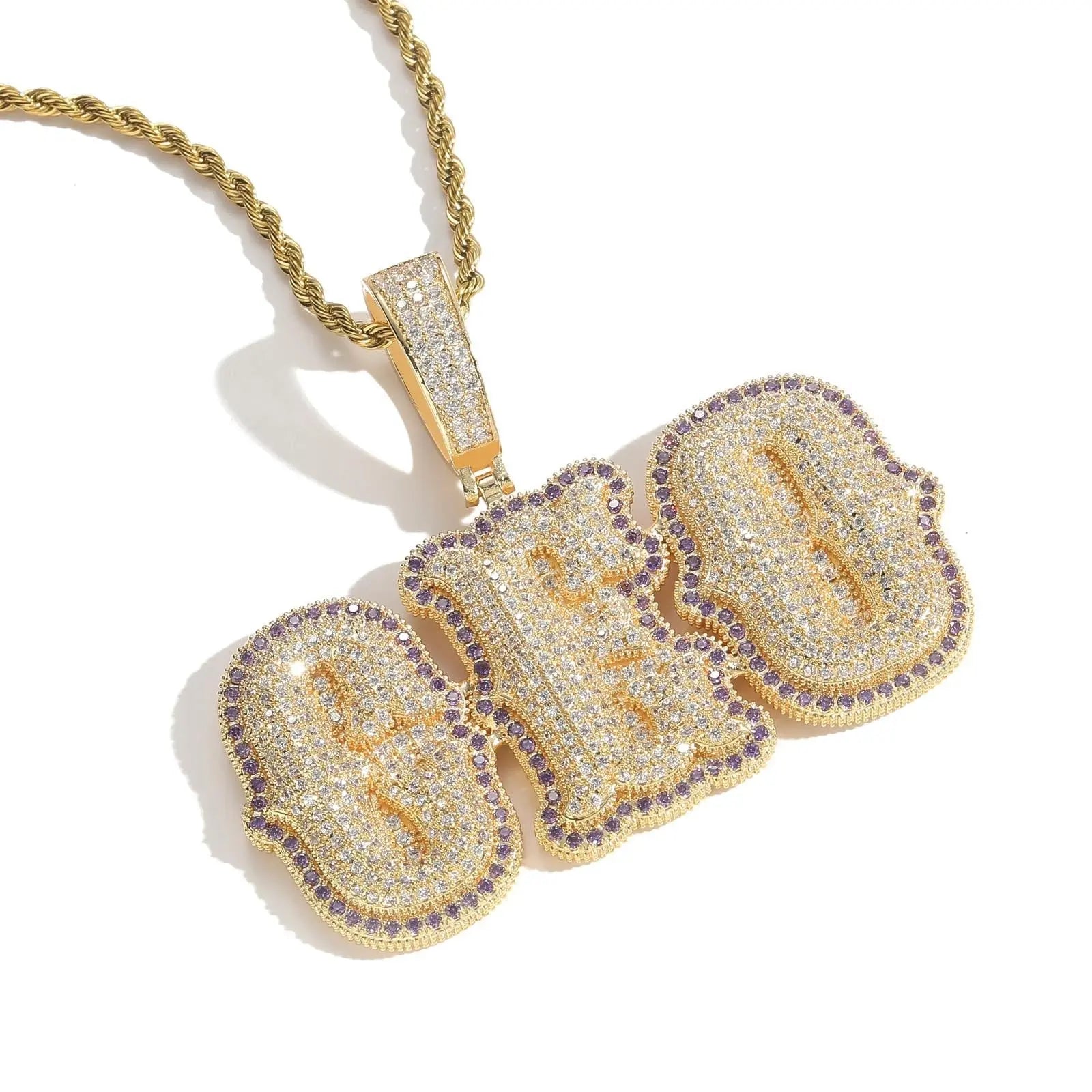 Bone joint name necklace private custom hip-hop pendant nowadaysfashion