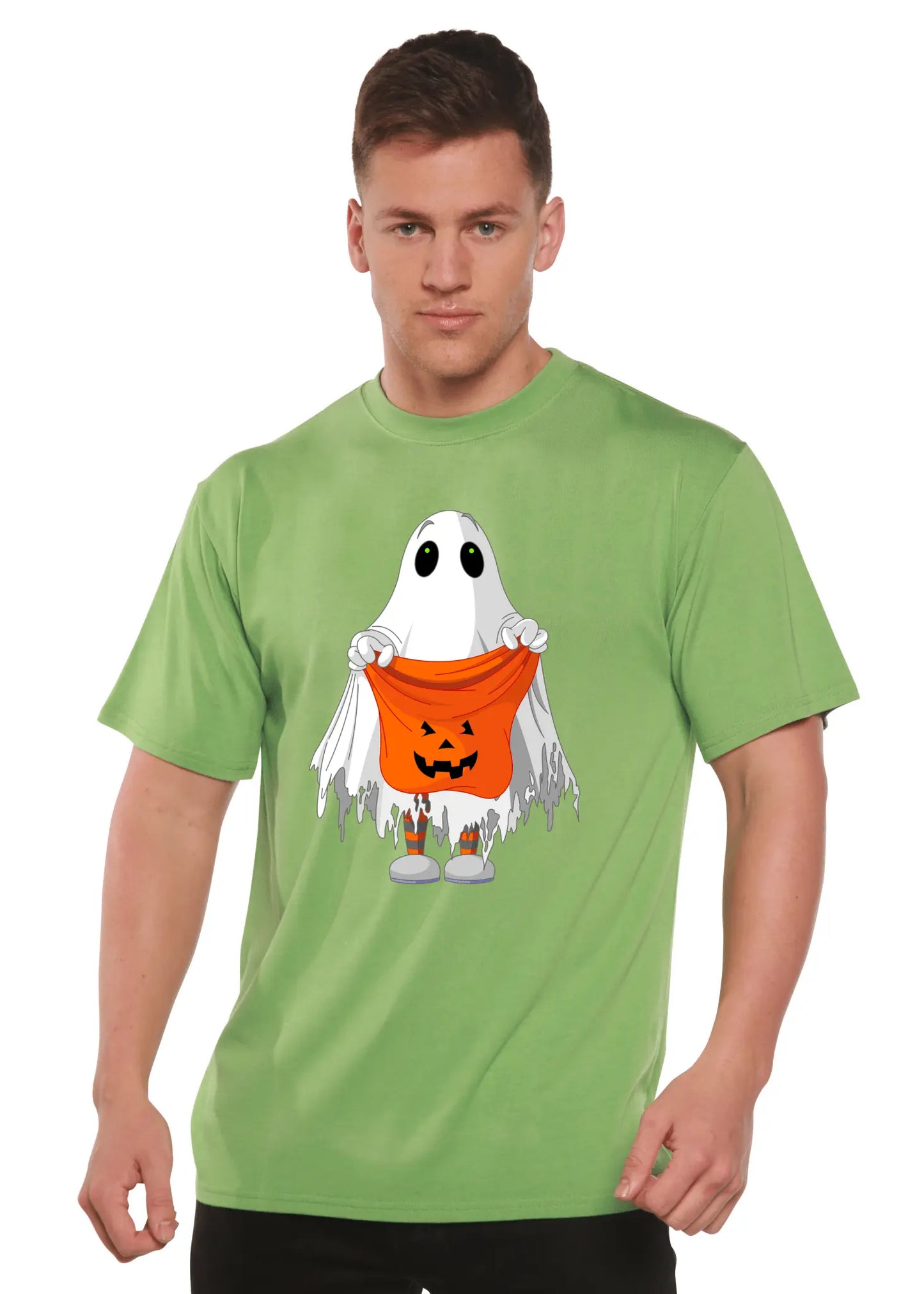 Boo Halloween Men's Bamboo Viscose/Organic Cotton Short Sleeve Graphic T-Shirt - Blade & Thread