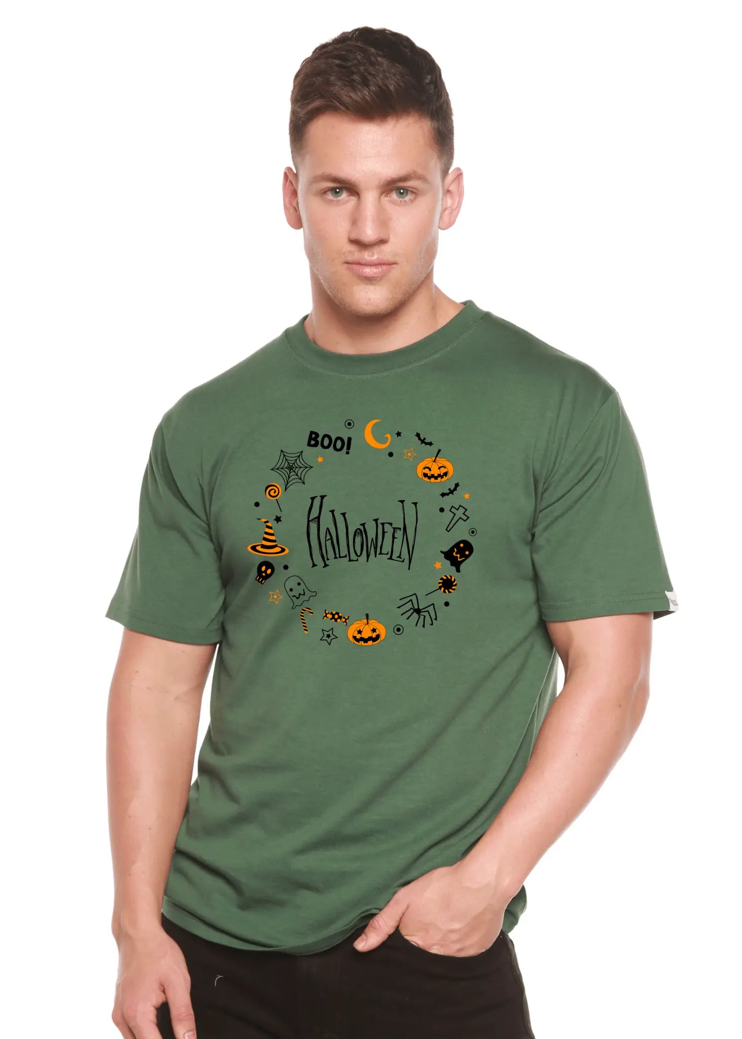 Bool Halloween Men's Bamboo Viscose/Organic Cotton Short Sleeve Graphic T-Shirt - Blade & Thread