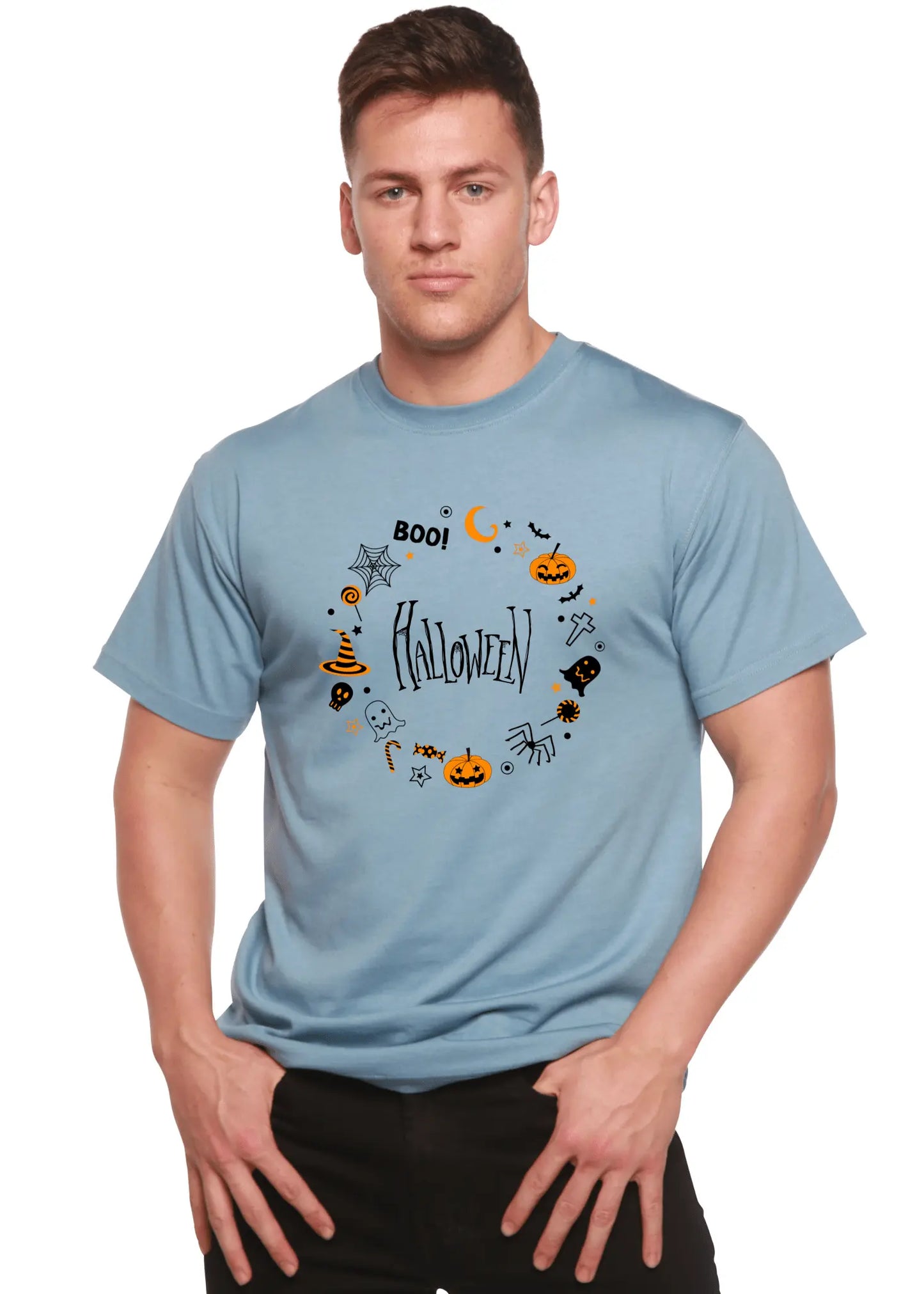 Bool Halloween Men's Bamboo Viscose/Organic Cotton Short Sleeve Graphic T-Shirt - Blade & Thread