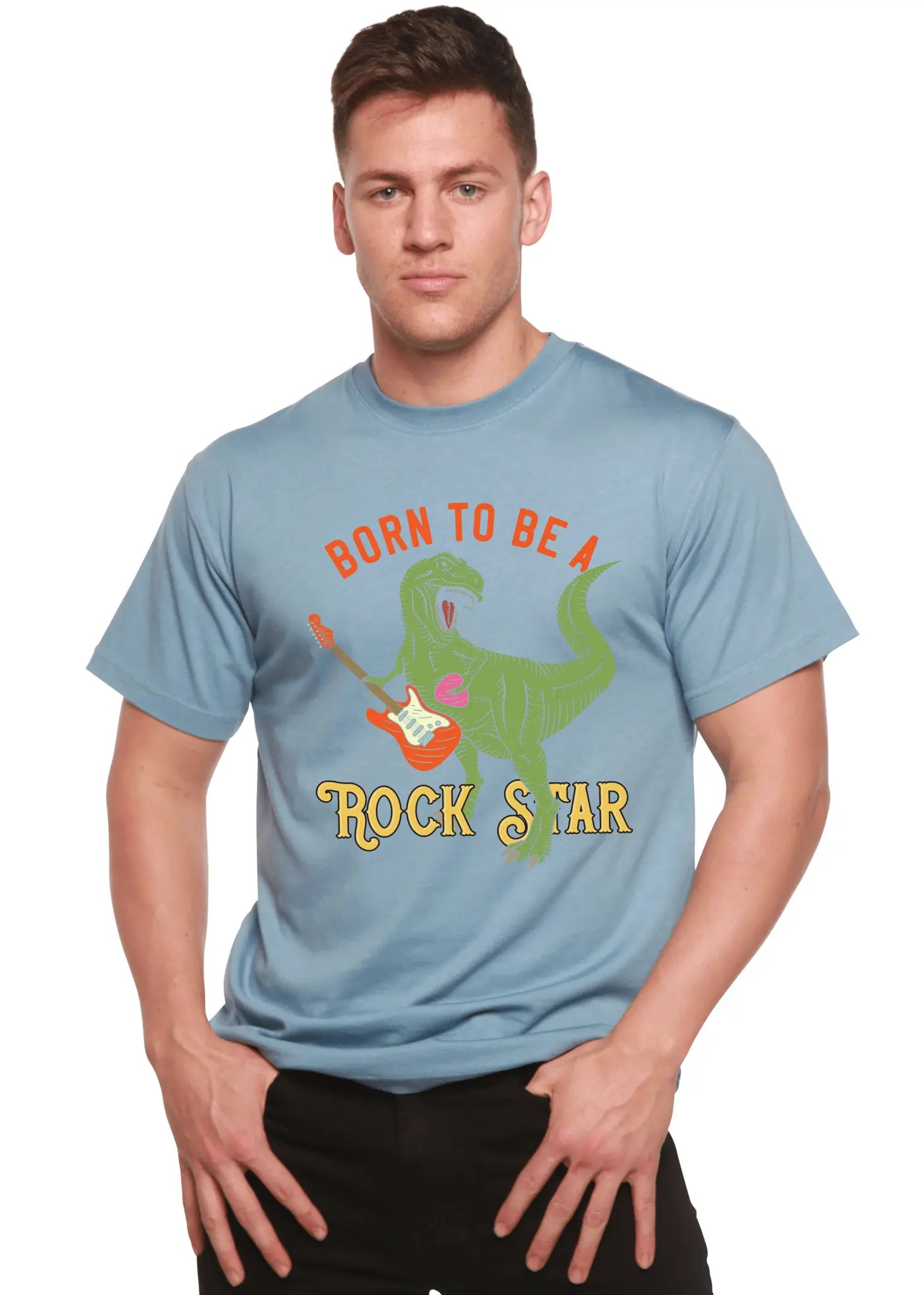 Born To Be A Rock Star Men's Bamboo Viscose/Organic Cotton Short Sleeve Graphic T-Shirt - Blade & Thread