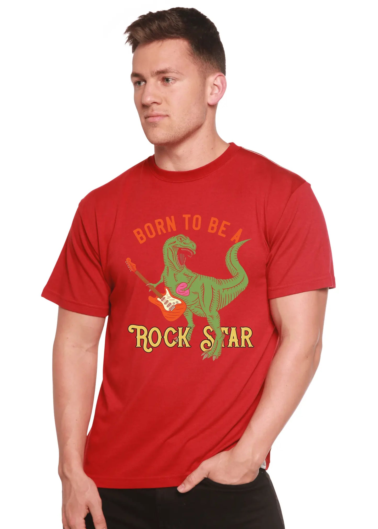 Born To Be A Rock Star Men's Bamboo Viscose/Organic Cotton Short Sleeve Graphic T-Shirt - Blade & Thread
