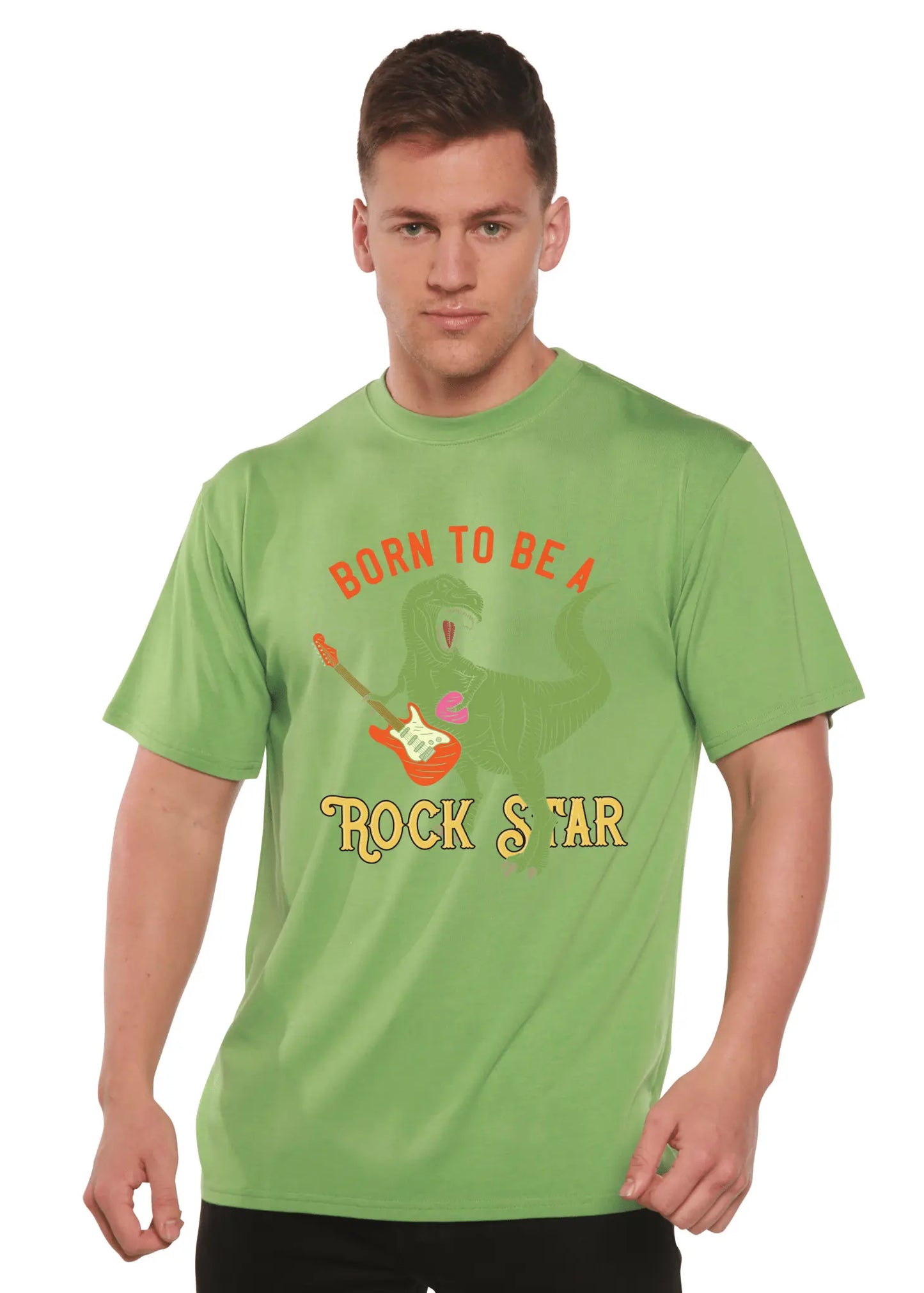 Born To Be A Rock Star Men's Bamboo Viscose/Organic Cotton Short Sleeve Graphic T-Shirt - Blade & Thread
