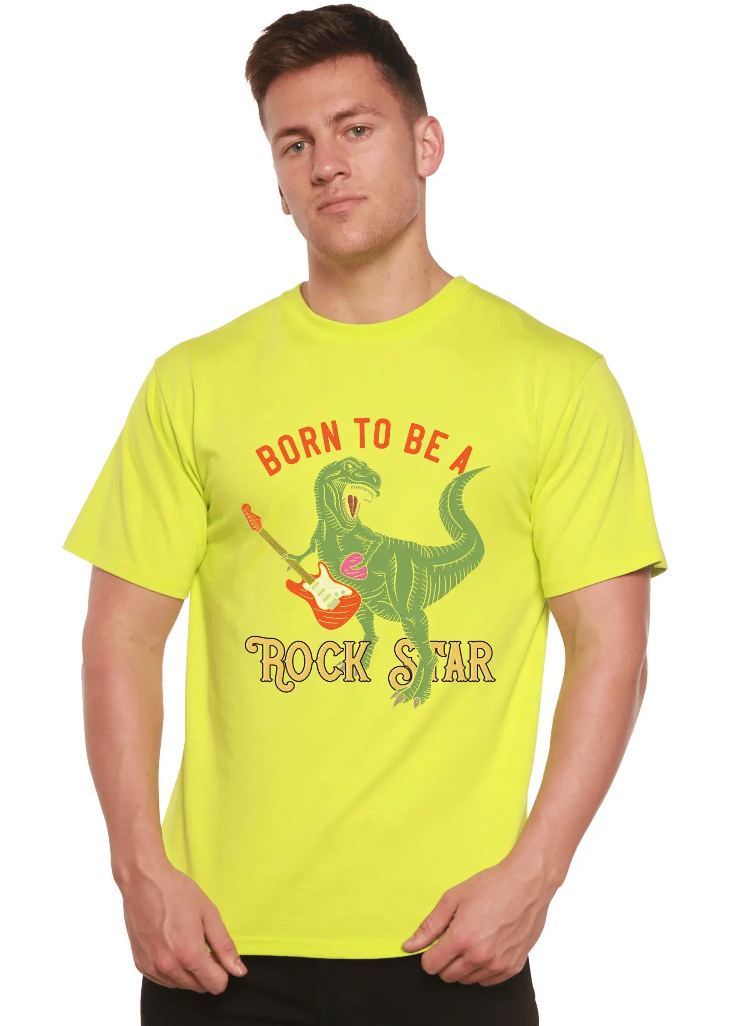 Born To Be A Rock Star Men's Bamboo Viscose/Organic Cotton Short Sleeve Graphic T-Shirt - Blade & Thread