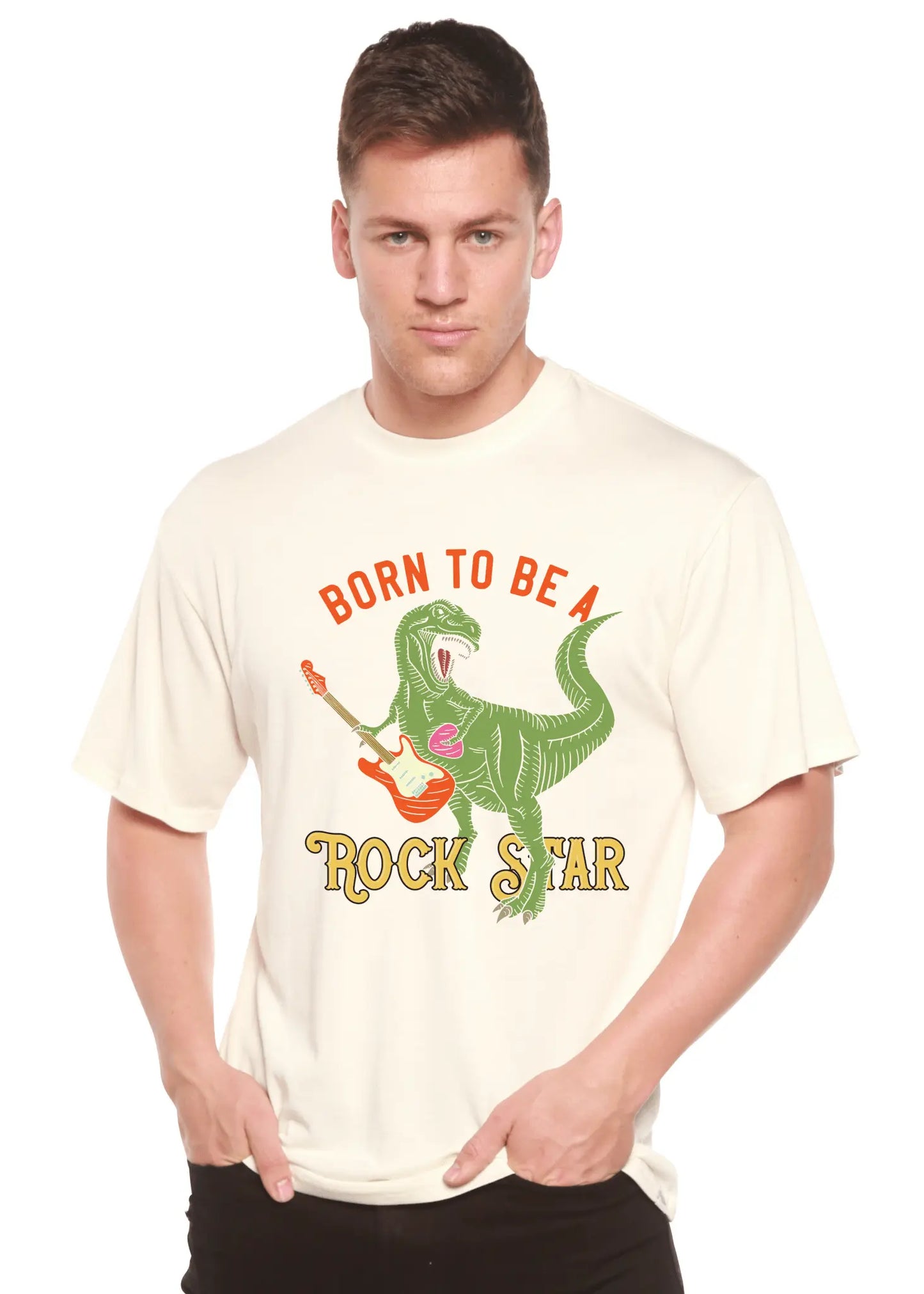 Born To Be A Rock Star Men's Bamboo Viscose/Organic Cotton Short Sleeve Graphic T-Shirt - Blade & Thread