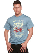 Born To Be Pilot Men's Bamboo Viscose/Organic Cotton Short Sleeve Graphic T-Shirt Spun Bamboo