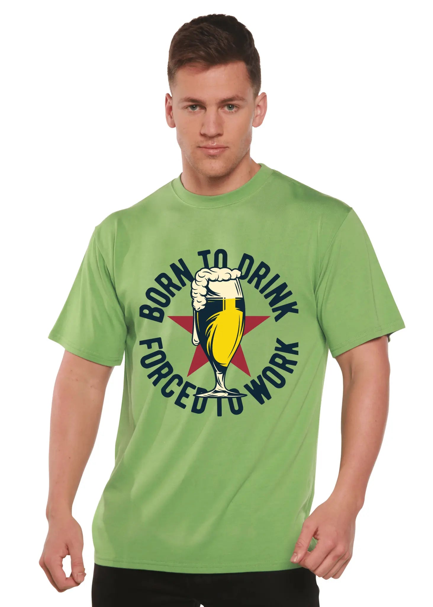 Born to Drink Men's Bamboo Viscose/Organic Cotton Short Sleeve Graphic T-Shirt - Blade & Thread