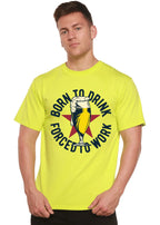 Born to Drink Men's Bamboo Viscose/Organic Cotton Short Sleeve Graphic T-Shirt Spun Bamboo