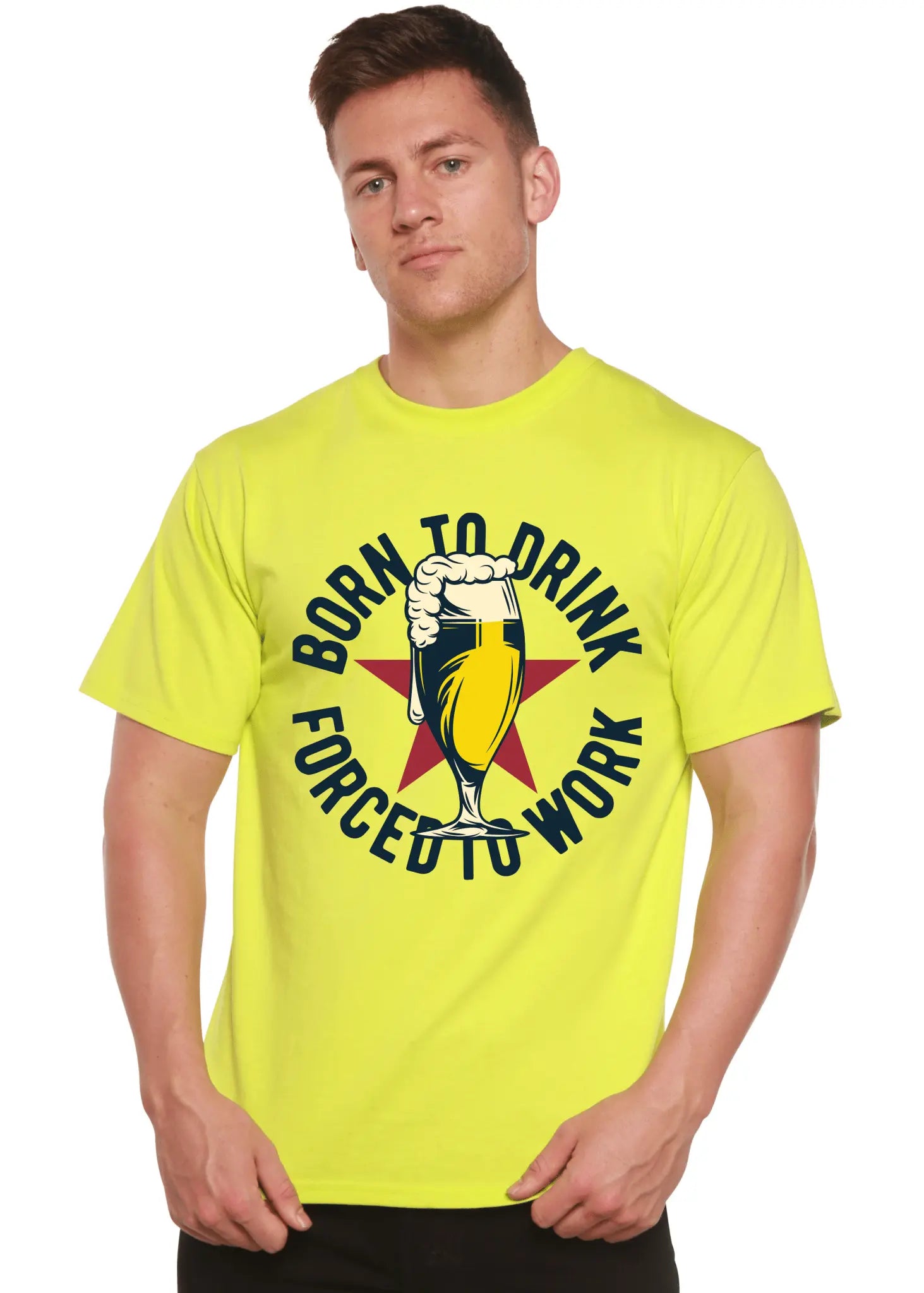 Born to Drink Men's Bamboo Viscose/Organic Cotton Short Sleeve Graphic T-Shirt - Blade & Thread