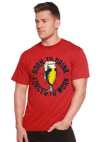 Born to Drink Men's Bamboo Viscose/Organic Cotton Short Sleeve Graphic T-Shirt Spun Bamboo