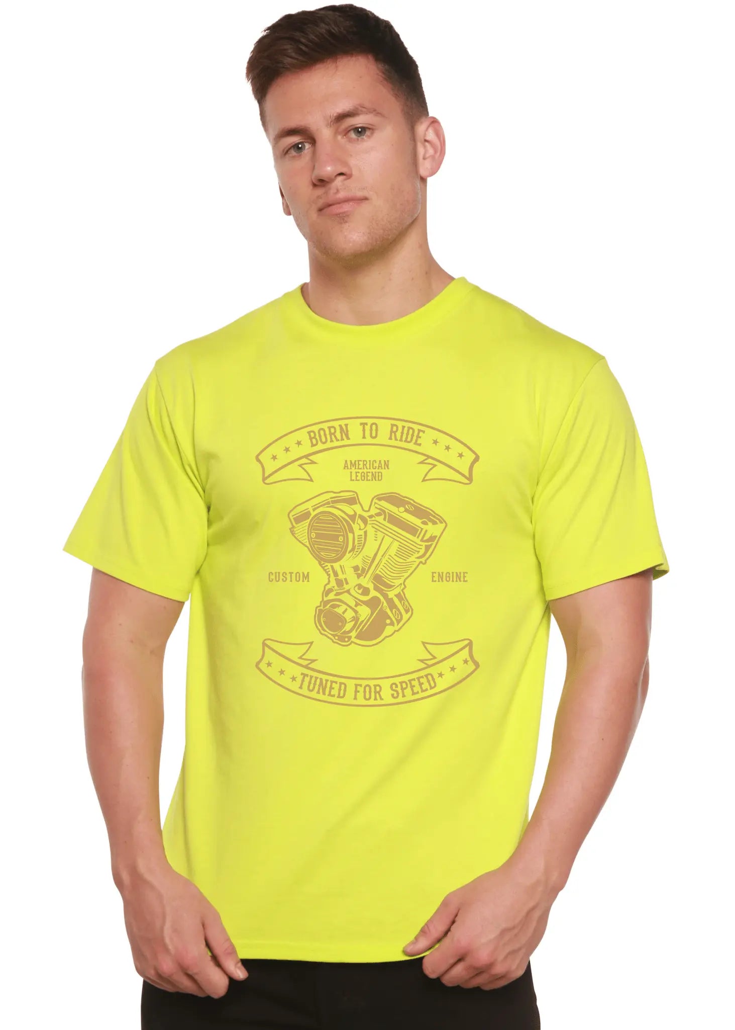Born To Ride Men's Bamboo Viscose/Organic Cotton Short Sleeve Graphic T-Shirt - Blade & Thread