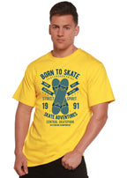 Born To Skate Men's Bamboo Viscose/Organic Cotton Short Sleeve Graphic T-Shirt Spun Bamboo