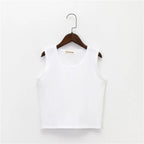 Bottoming sleeveless suspender sports midriff-baring vest nowadaysfashion