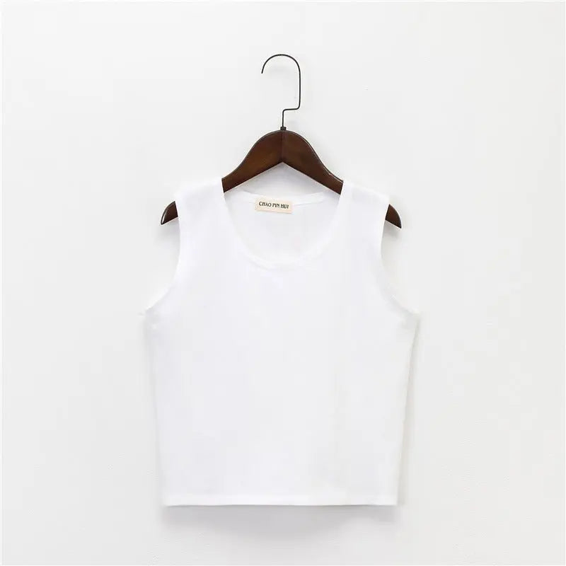 Bottoming sleeveless suspender sports midriff-baring vest - Blade & Thread