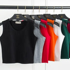 Bottoming sleeveless suspender sports midriff-baring vest nowadaysfashion