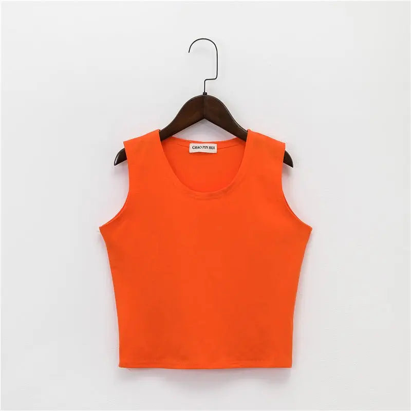 Bottoming sleeveless suspender sports midriff-baring vest - Blade & Thread