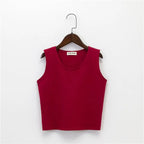 Bottoming sleeveless suspender sports midriff-baring vest nowadaysfashion