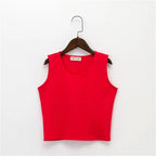 Bottoming sleeveless suspender sports midriff-baring vest nowadaysfashion