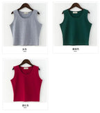 Bottoming sleeveless suspender sports midriff-baring vest nowadaysfashion