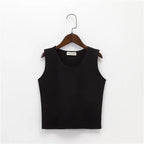 Bottoming sleeveless suspender sports midriff-baring vest nowadaysfashion