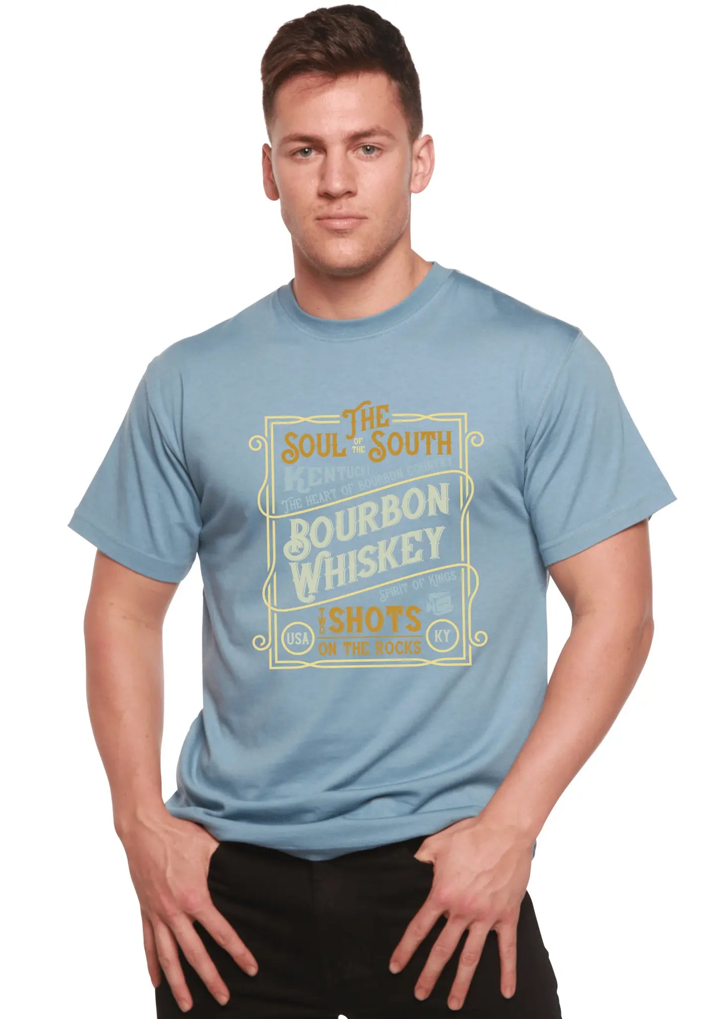 Bourbon Whiskey Men's Bamboo Viscose/Organic Cotton Short Sleeve Graphic T-Shirt - Blade & Thread