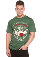 Bowling Playoffs Men's Bamboo Viscose/Organic Cotton Short Sleeve Graphic T-Shirt Spun Bamboo