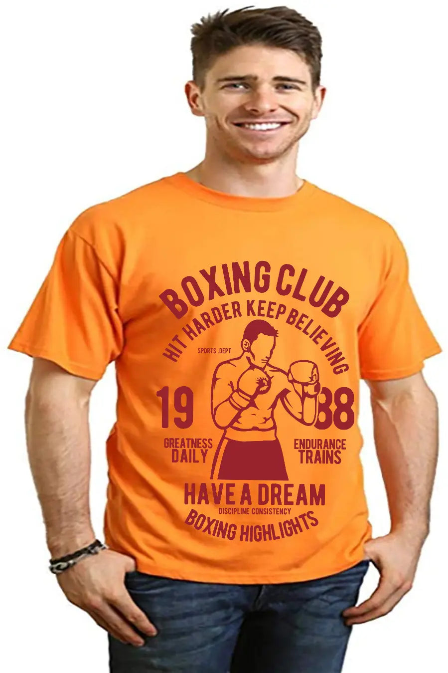 Boxing Club Men's Bamboo Viscose/Organic Cotton Short Sleeve Graphic T-Shirt Spun Bamboo