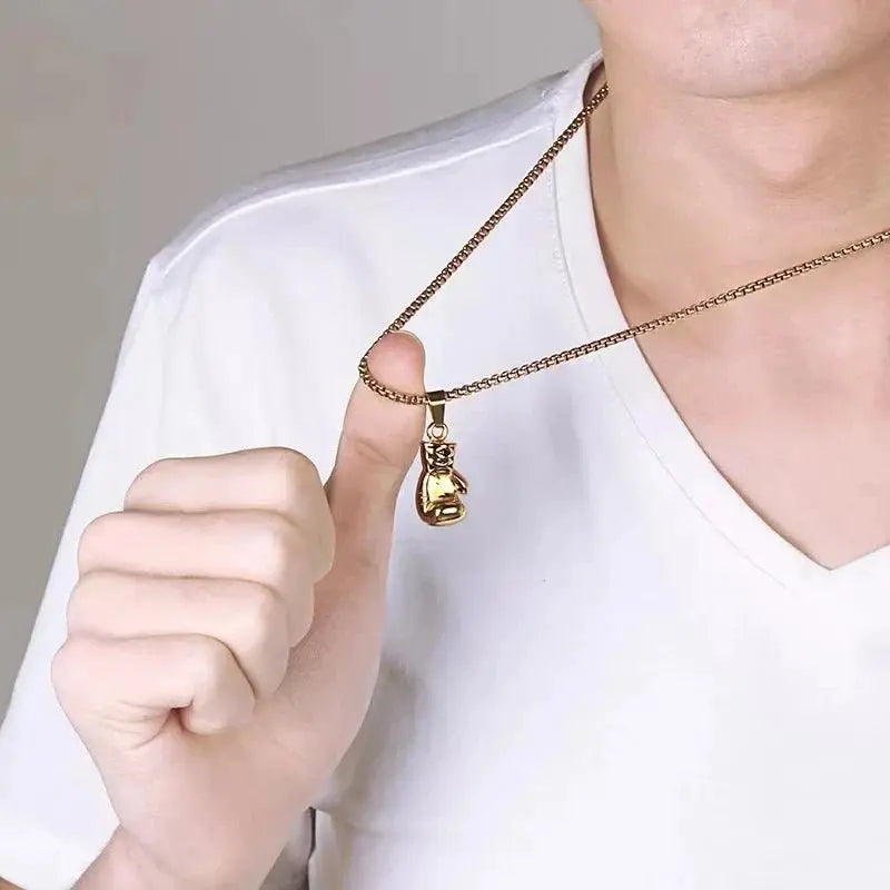 Boxing Glove Pendant Necklace Hip Hop Necklace Sports Fitness Gift - Blade & Thread