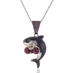 Boxing Shark Necklace Versatile Personality Hip Hop Cuban Chain nowadaysfashion