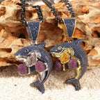 Boxing Shark Necklace Versatile Personality Hip Hop Cuban Chain nowadaysfashion