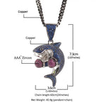 Boxing Shark Necklace Versatile Personality Hip Hop Cuban Chain nowadaysfashion