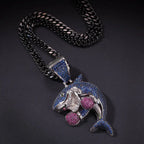Boxing Shark Necklace Versatile Personality Hip Hop Cuban Chain nowadaysfashion