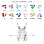 Boy Girl Pendant Name Necklace Customized Birthstone Jewelry Gift nowadaysfashion
