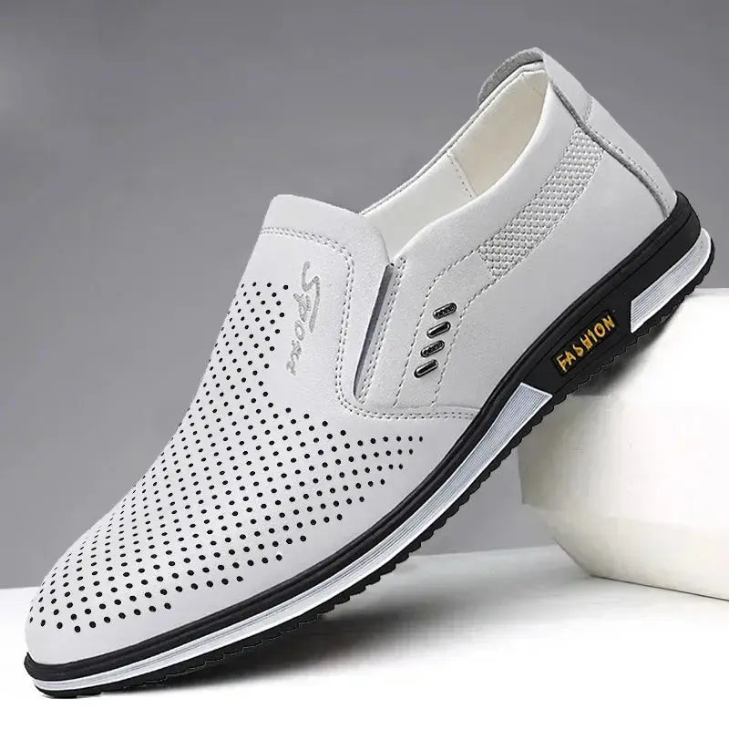 Brand Leather Shoes for Men Designer Loafers High Quality Adult Moccasins Men Driving Shoes Male Footwear Men's Formal Shoes HouPuZhou Shoe Store