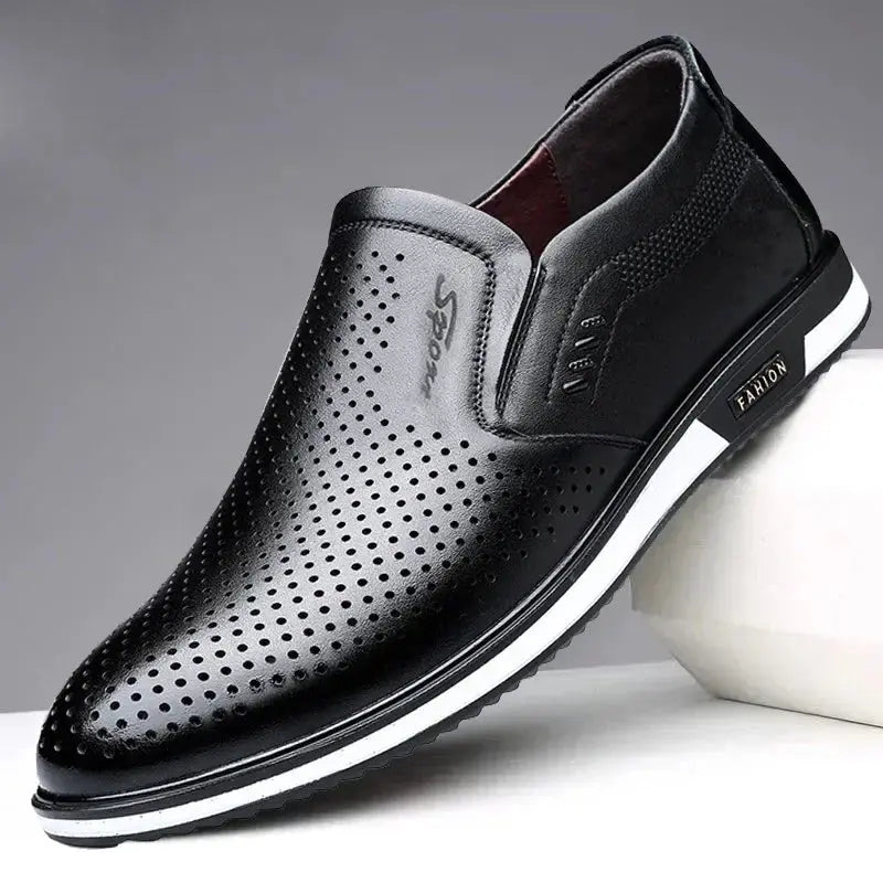 Brand Leather Shoes for Men Designer Loafers High Quality Adult Moccasins Men Driving Shoes Male Footwear Men's Formal Shoes HouPuZhou Shoe Store